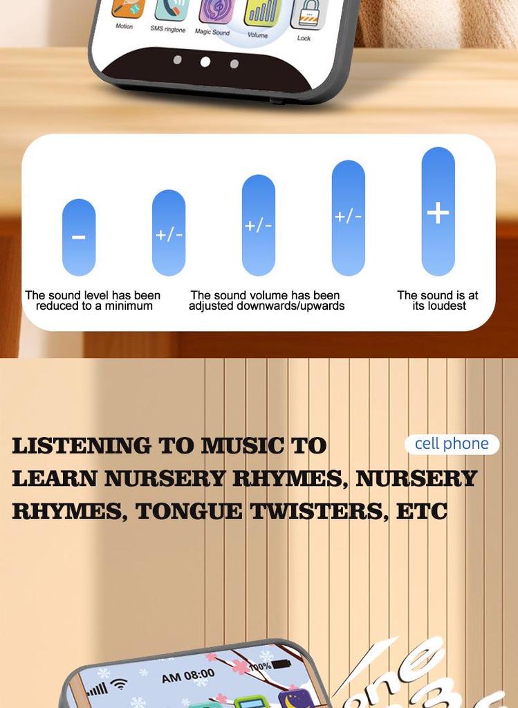 Kids' Learning Simulation Phone Toy - Multifunctional Early Education Music Device