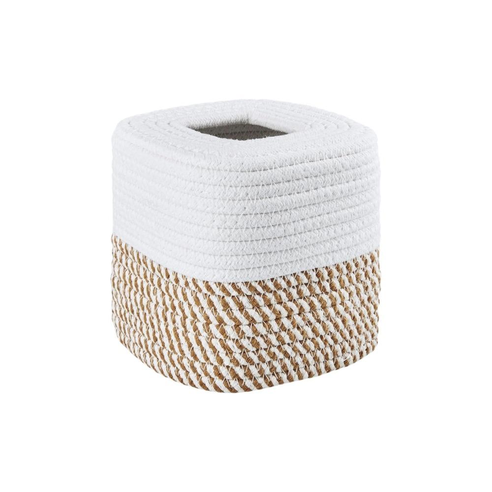 Hand-woven Minimalist Tissue Box Rustic Napkin Storage Box Storage Rack Woven Tissue Box  Vanity