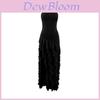Sexy Strapless Evening Dress With Ruffle Trim And Side Slit For Party And Formal Events