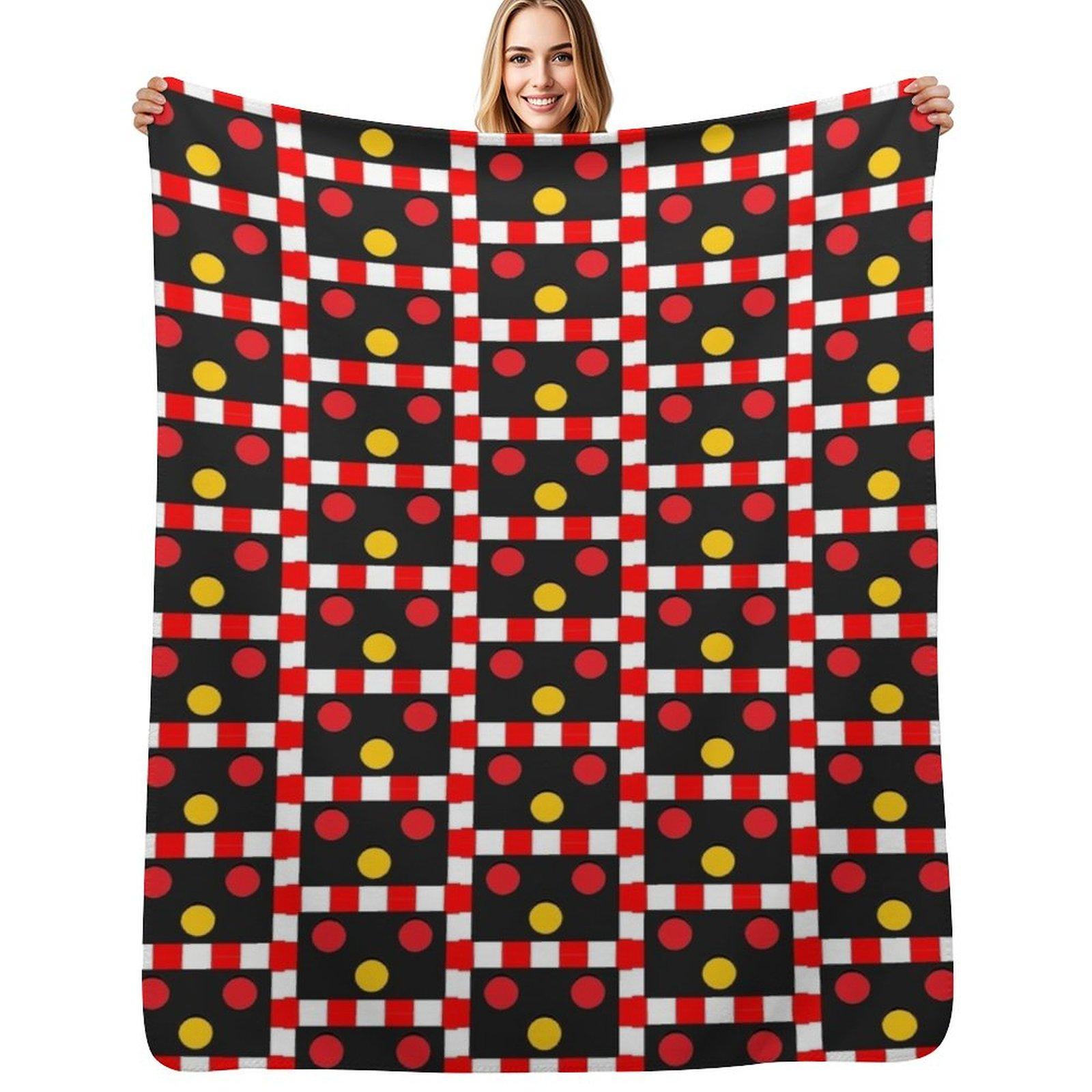 British rail level crossing light Throw Blanket All Weather Soft Throw Blanket for Sofa Size: 75*100cm, Weight: 230 GSM