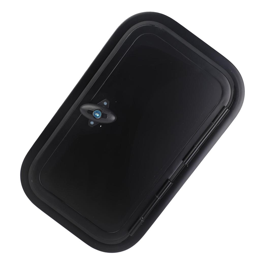 RV Baggage Door Black Heavy Duty Square Rounded Corners RV Baggage Door With Flat Lock and Keys
