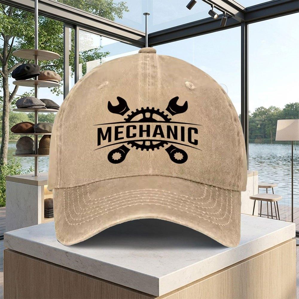 Unisex MECHANIC Baseball Cap Running Hat Sun Hat Suitable for Golf Driving Fishing Outdoor Sports