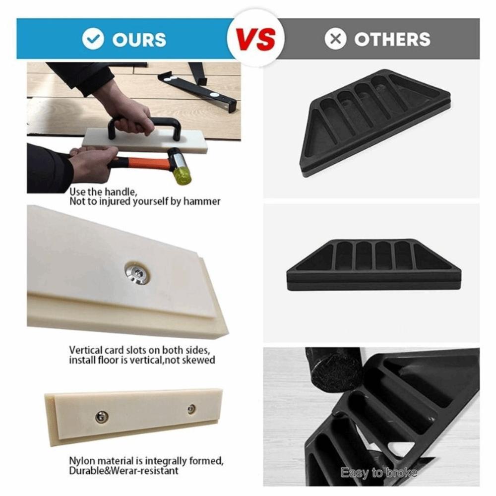 Nylon White Tapping Block Smooth Edges Plank Grabber Tool Kit Gap Fixer Tool  Floor Installation