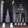 Men's Velvet-Lined Corduroy Sweatpants: Autumn/Winter, Casual, Cuffed, Loose-fit Harem Pants.