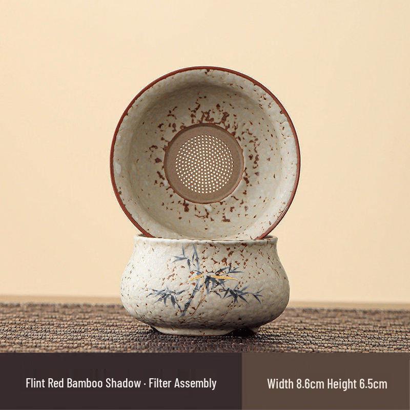Chaxun Flint Red Bamboo Shadow Tea Filter Set