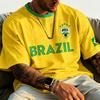 Nova Jersey de Futebol Jesus do Brasil de Verão Treino de Futebol ao Ar Livre Jersey Respirável Camiseta Masculina de Secagem Rápida para Esportes Corrida