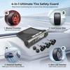 Universal Smart Car TPMS Tyre Pressure Monitoring Digital LCD Display System 4 Sensors Auto Security Alarm Solar Charging