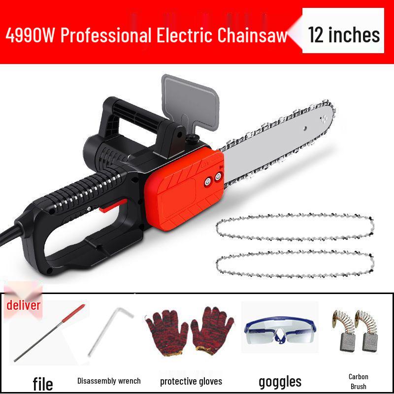 Compact Electric Chainsaw: Handheld Logging and Tree Cutting Tool