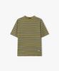 LIBERCLASSY [26Ss] Lmm41715 Light Green Jacquard Stripe Round T-Shirt