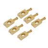 6Pcs Guitar Bridge Saddle Brass String Saddles Replacement Electric Guitar AccessoriesGold
