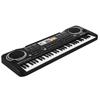 61 Keys USB Electronic Organ Kids Electric Piano with Microphone Black Digital Music Electronic