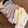 Solid Color Knitted Woolen Gloves for Women In Cold Proof Cycling Gloves for Students Touch Screen Leaky Finger Warm Gloves
