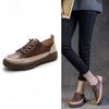 New Soft-soled Low-top Single Shoes Large-sized Retro Flat Round-toe Women's Shoes