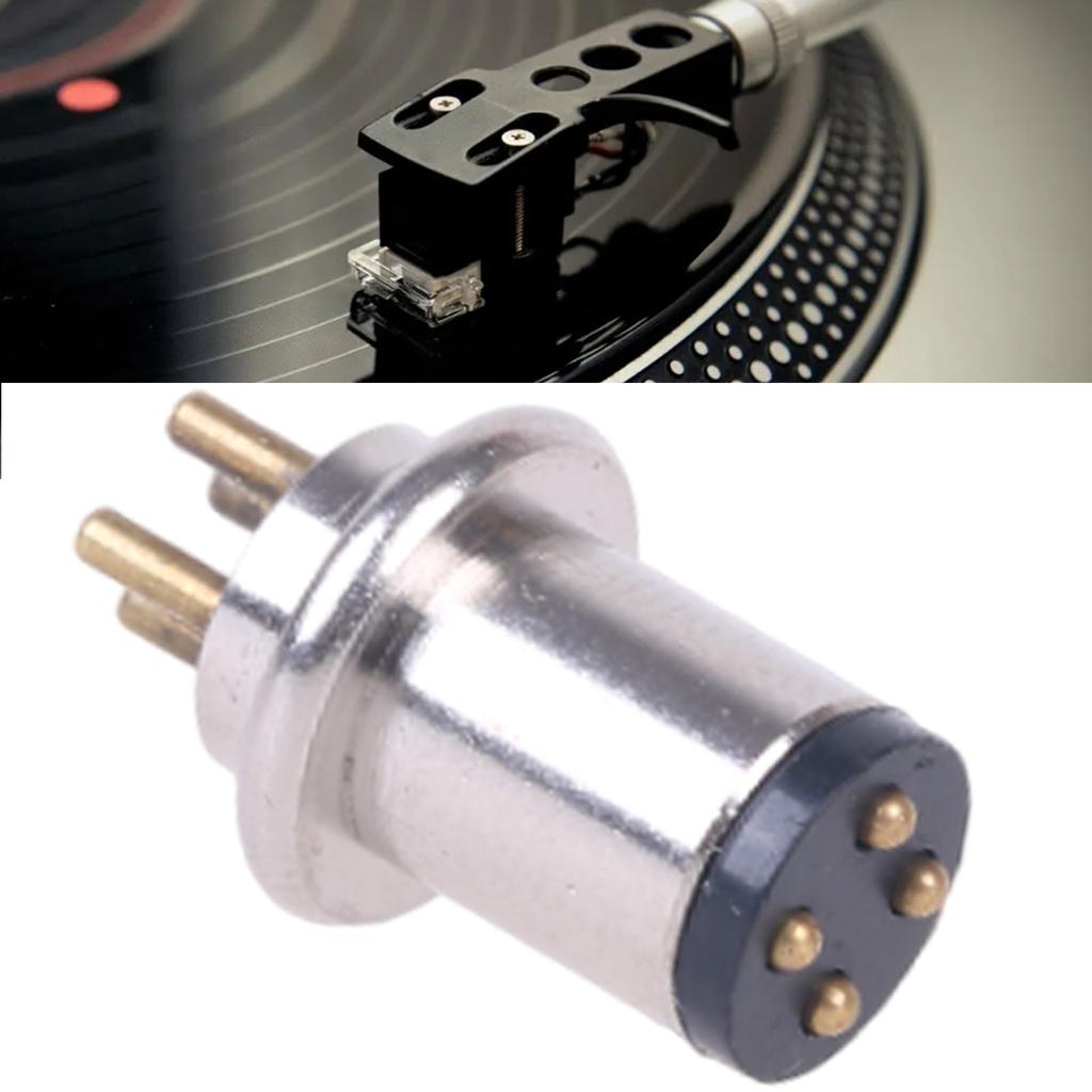 Turntable Headshell Aluminum Headshell Terminal Turntable Needle Replacement Phono Styluses Cartridges Rack Attachment