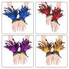 Ethnische Armstulpen mit Federn für Damen-Themenparty-Kostüm, Handgelenksmanschetten, dekorative Armbedeckungen, Halloween-Party-Accessoires