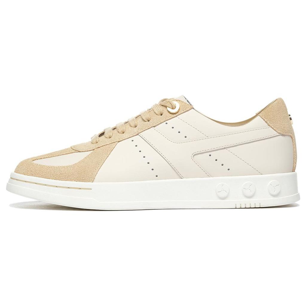 Li Ning 1990 002 Low Top Casual Fashion Sneakers Women Sneakers White Brown ALHS028-1