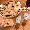 Adorable Capybara Plushie Keyring Funny Bread Topper Anime Style Fluffy Hanging Toy Cute Food Themed Decor Accessories for Teens