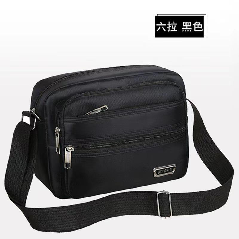 Business bag Men's and women's nylon collection wallet Canvas charging bag Cashier shoulder messenger bag Oxford cloth bag Korean version satchel bag