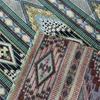 140x100cm Ethnischer Stil Grüner Jacquardstoff Baumwolle Rauten Vertikaler Streifen Gewebter Sofabezugsstoff DIY Bekleidungsstoffe