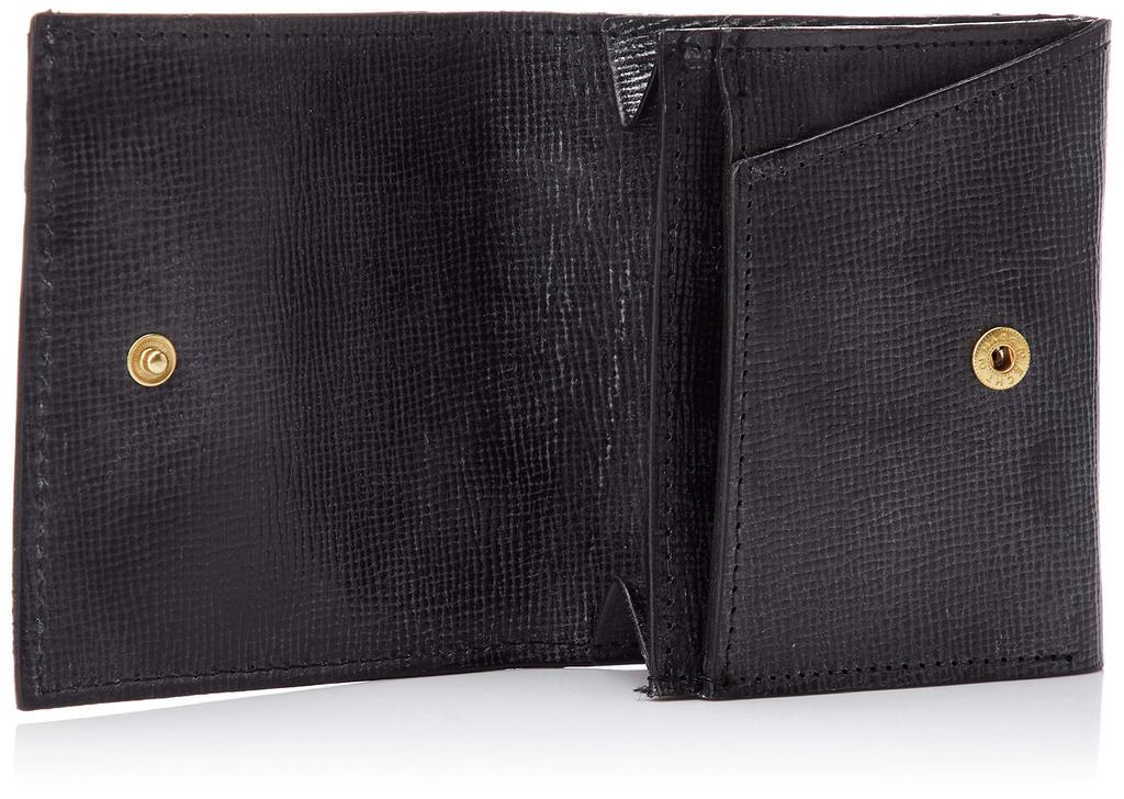 GLENROYAL Small Fold Wallet, Made in England from Bridle Leather (Cowhide), Compact Mini Wallet for Business, Made in England, 03-5923, New Black