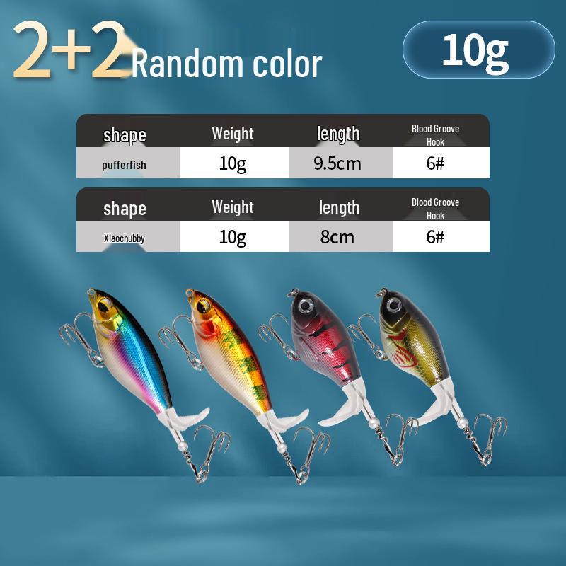Floating Surface Tractor Lure for Freshwater Fish: Mandarin, Bass, Black Carp - Remote Casting Artificial Bait