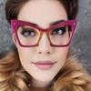 New Fashion Women Glasses Anti Blue Light Decoration Eyeglass Fashion Luxury Brand Design Retro Large Frame Computer Eyewear