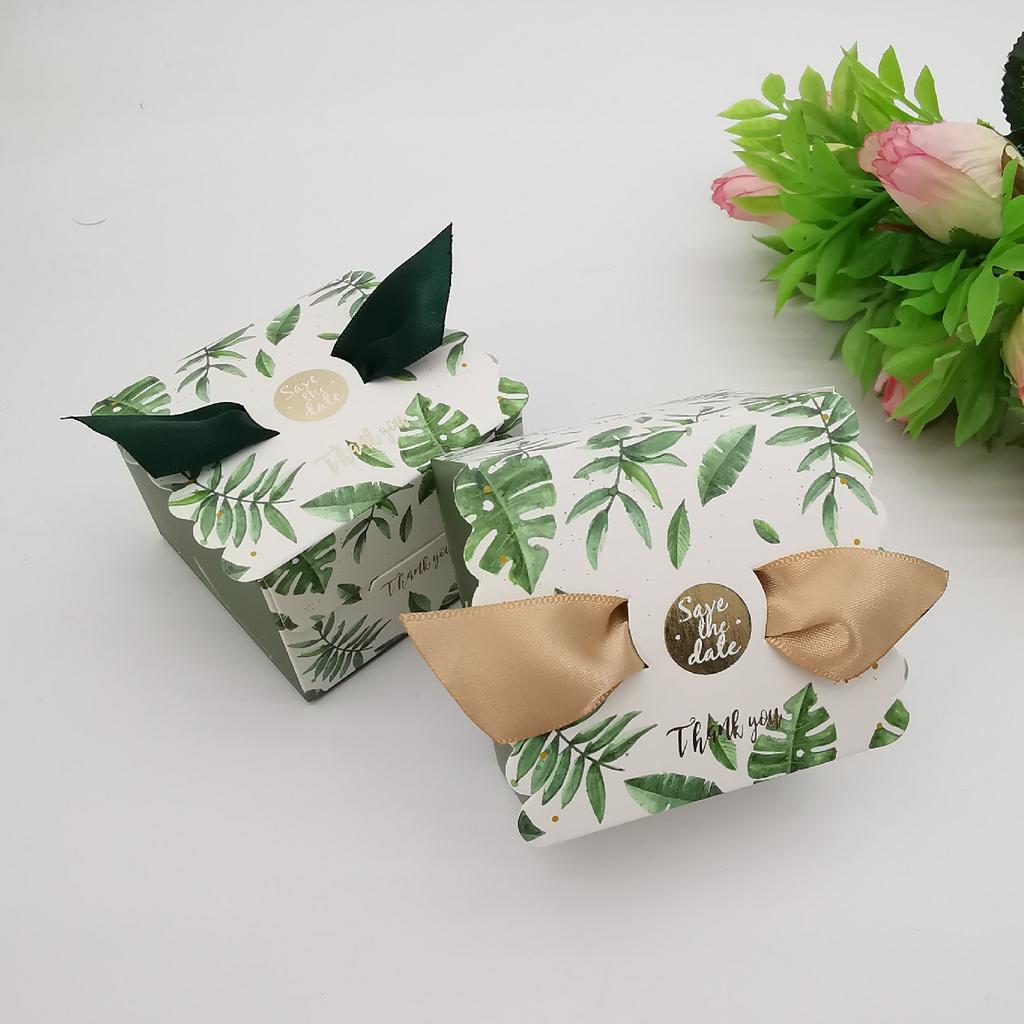 20pcs Green Saudi National Day Small Square Candy Paper Boxs for Saudi National Day Theme Party DIY Candy Packaging Supplies