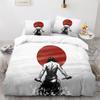 Japanese-Style Bedding Set Ukiyo-e Theme Comforter Cover Sea Wave Red Sun Pattern Decor Duvet Cover For Kids Teen King Full Size