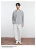 Also Stop Men's Layered V-Neck Long Sleeve Sweatshirt, 2025 Spring Loose Pullover, Light Mature Style