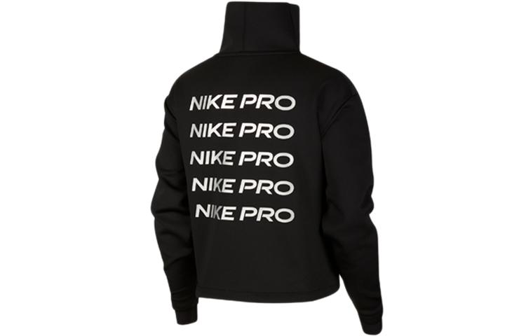 Nike Sweatshirts Women's Black Stand Collar Moderate Regular DC1081-010