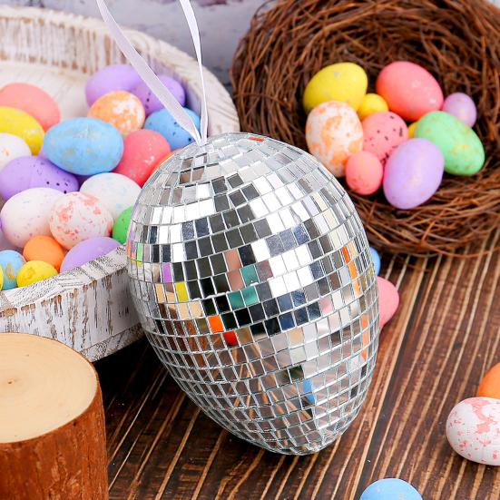 Yousheng Easter Egg Hanging Ornament DIY Crochet Easter Egg with Sunflower for Easter Basket Stuffer Holiday Party Tree Decor