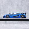 1:64, One:1 Glossy Silver/matte Blue, High-grade Resin Static Miniature Simulation Car Toy Model, Boy Collection Ornament.