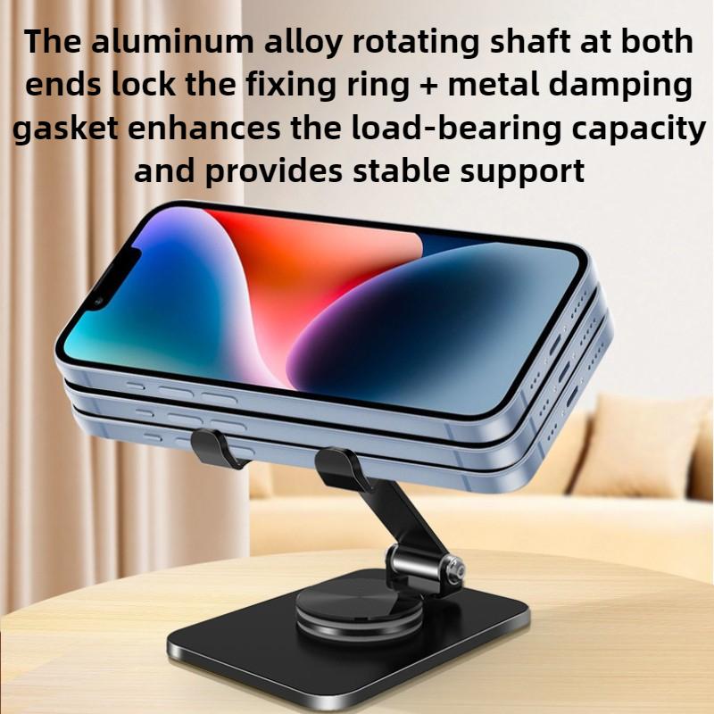 360° Rotating Mobile Phone Stand Desktop Vertical Folding Portable Painting Metal Mobile Phone Stand
