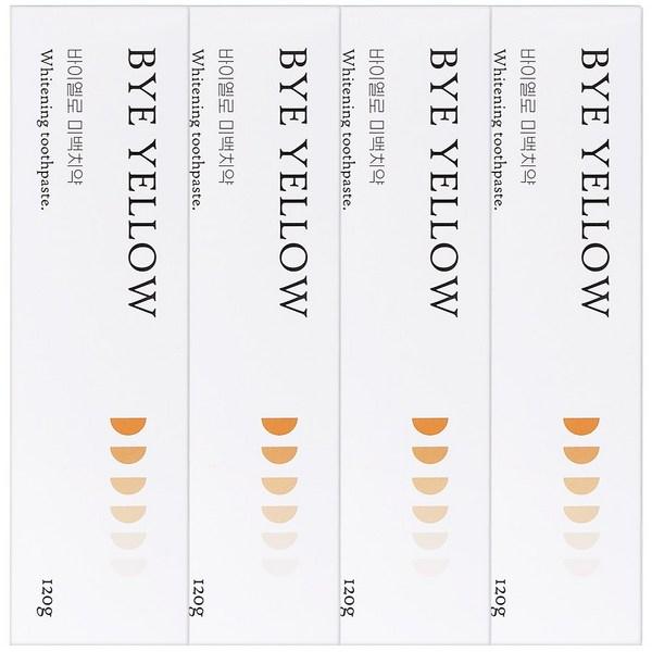 By Yellow Whitening Toothpaste Teeth Whitening Recommended Bad Breath Removal, 120g, 4 Pieces