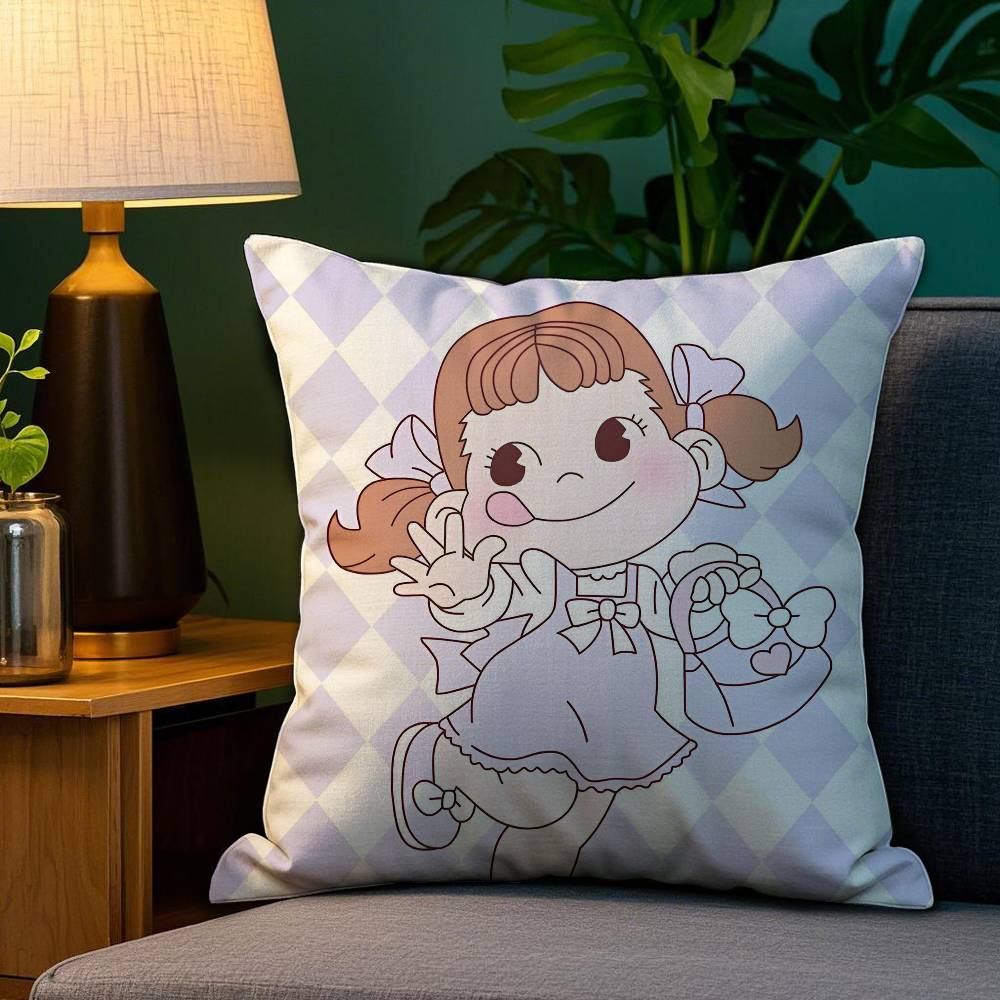 Candy Brand F-Fujiya Pillow Case Plush Fabric Soft Double Sided Print Home Sofa High Quality Cushion Cover Throw