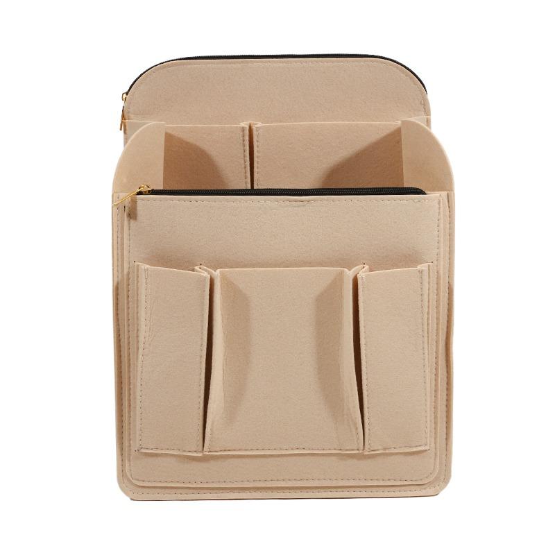 1PC Multi-Pocket Insert Bag Organizer for Backpack Storage Bag Felt Backpack Inner Bag Liner Bag Size S/M 3Colors