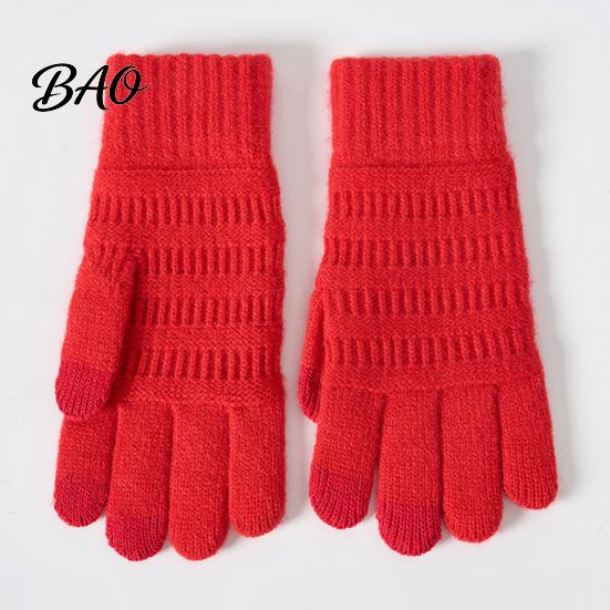 Winter Essentials for Sub Zero Weather Knitted Touchscreen Gloves Men Women, Warm Thermal Gloves, Thickened Comfortable Skin Friendly Mittens