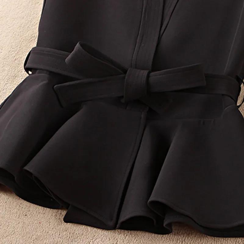 Ladies' Outerwear Temperament Lace-up Ruffled Slim-fitting Waistcoat Vest Vest Waistcoat Waistcoat Ladies Short V-neck Sleeveless Jacket