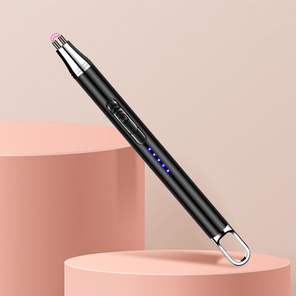 1Pc Pulse Ignition Gun Gas Stove Candle BBQ Cooking Kitchen Double Arc Lighter Outdoor Windproof Portable USB Electronic Lighter