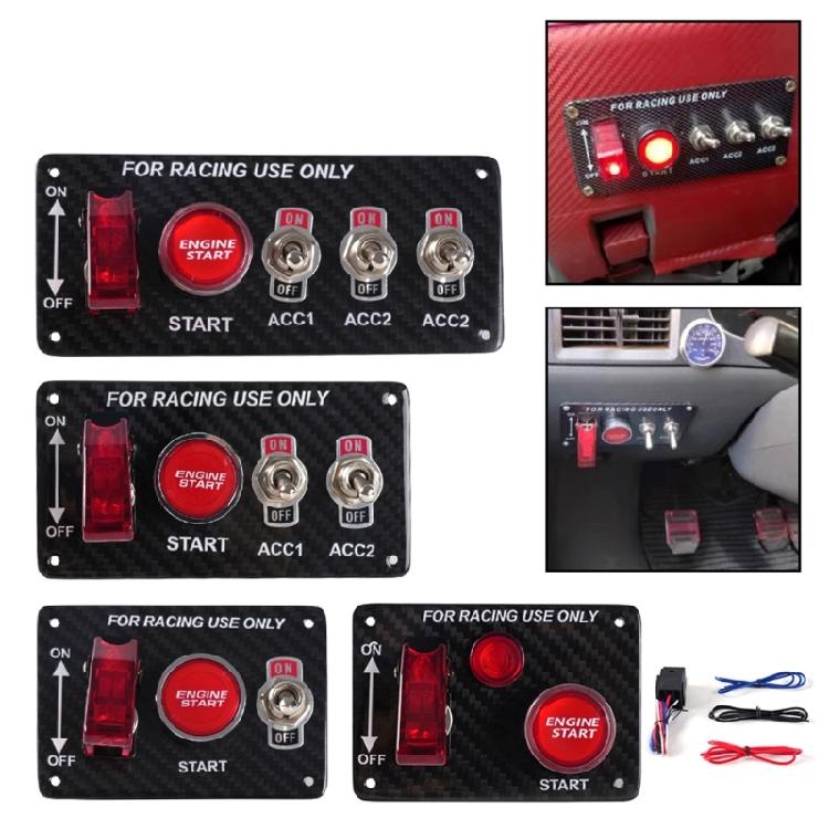 Einfach zu installierendes Motorzündschalter-Panel, LED-Kippschalter-Startknopf, geeignet für Heimwerker, Auto-, Boots-Upgrades