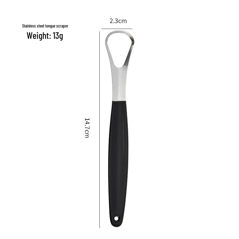 Stainless Steel Tongue Scraper - Removes Coating and Dirt for Adult Oral Hygiene