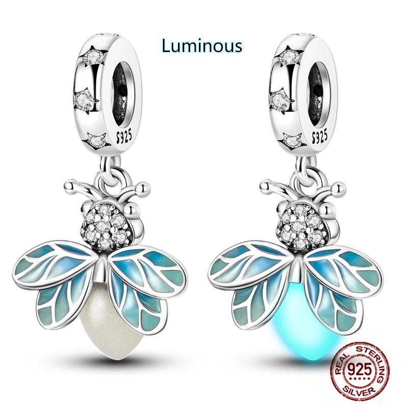 Charm Copper Original Butterfly Firefly Pink Bow Coloured Charms Beads Fit Pendants Bracelet Birthday Diy Jewelry Collection