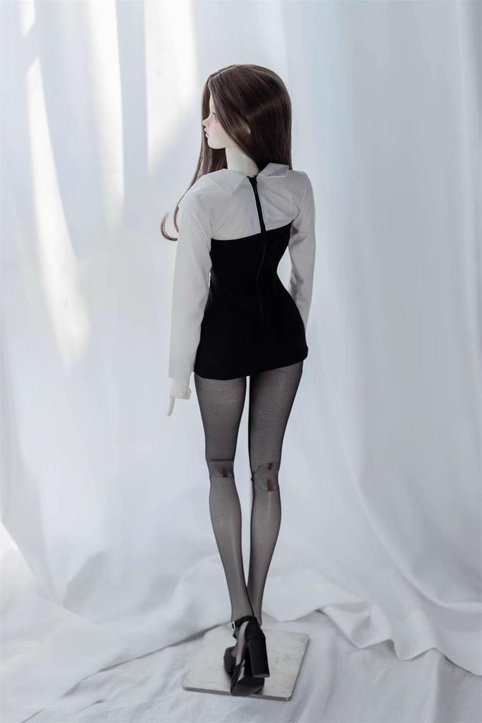 HAMRETHYPPZ BJD Ball Jointed Doll Dress Doll Costume Doll Maid Clothes Ball Jointed Doll Sexy One Sexy Mini Skirt Suit and Body Not Black 1/4 1/6 1/3