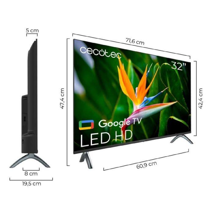 TV LED 32 Pouces - CECOTEC - Série A4 ALH40032S - Google TV - Dolby Audio - HDR10