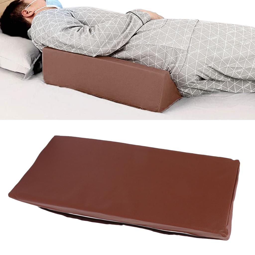 Patient Turning Device Wedge Shape Sponge Leg Bolster Position Change Pillow for Bedridden Patient Brown