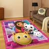 Uroczy Domek Gabbiego Kreskówkowa Dziewczynka Dywanik do Sypialni Salonu Kanapy Wycieraczka Wystrój Domu, Dywanik do Kącika Zabaw Dzieci Antypoślizgowy Prezent