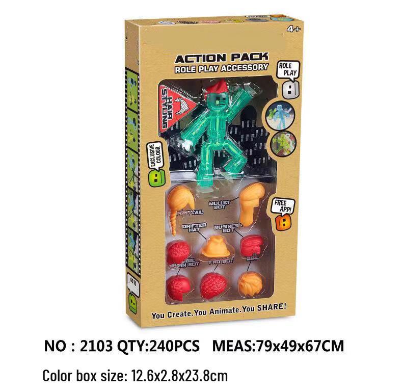 Le Toys Twisty Stickman: Creative Changeable Doll with Suction Cup