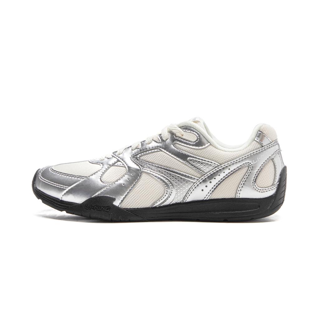Li Ning Filin Retro Classic Ballet Flat Shoes Women Shoes Silver AGLV204-1