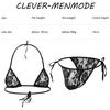 Sexy Lace Adjustable Bra Thong Hollow Sides Open See-Through Crossdressing Set Hot Sex Panties Bdsm Fetish Sissy Erotic Lingerie