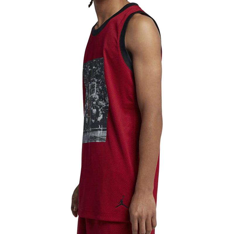Jordan Round Neck Pullover Breathable Sleeveless Vest Men Vests Red AQ0698-687